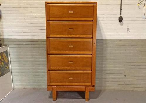 Vintage mid century massief eiken kast, RAF Staverton, Huis en Inrichting, Kasten | Overige, Gebruikt, Ophalen