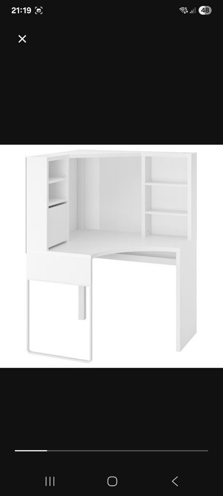 Micke hoekbureau, Huis en Inrichting, Slaapkamer | Stapelbedden en Hoogslapers, Zo goed als nieuw, Stapelbed, 140 cm, Tweepersoons