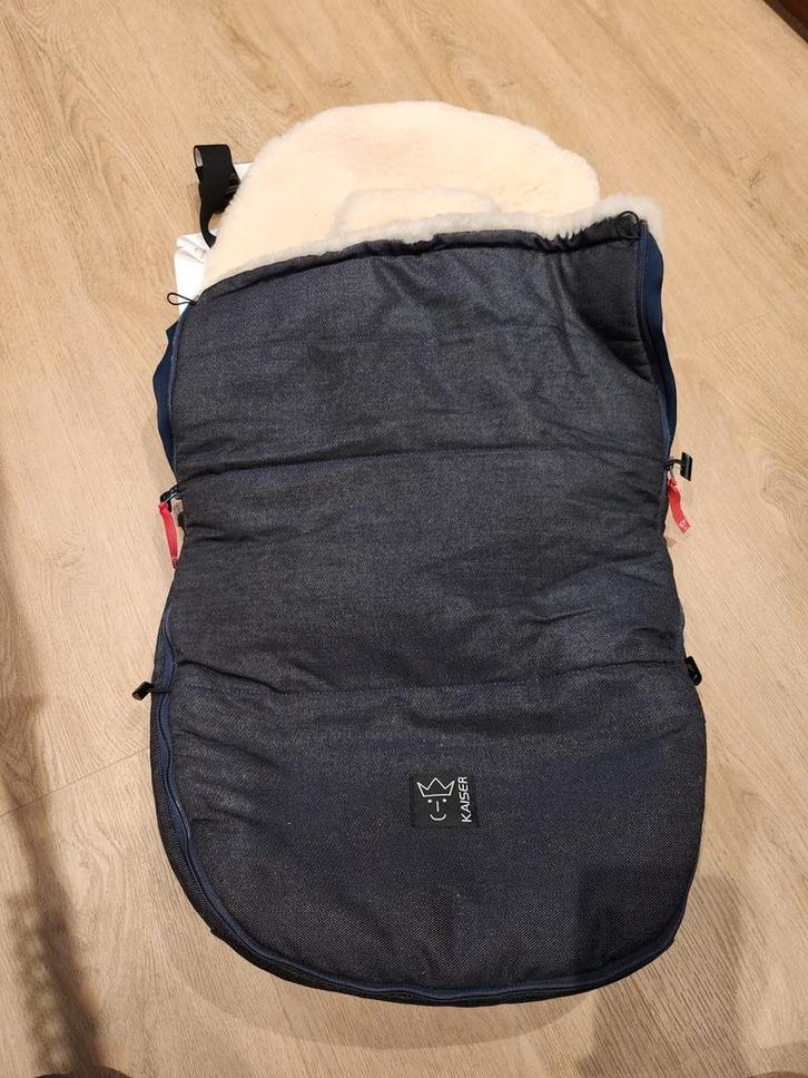 Kaiser Voetenzak Spijkerstof - Uniek!, Kinderen en Baby's, Kinderwagens en Combinaties, Zo goed als nieuw, Kinderwagen, Overige merken