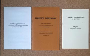 Collectie CAO's en Pensioenreglementen 1970-1971 beschikbaar voor biedingen