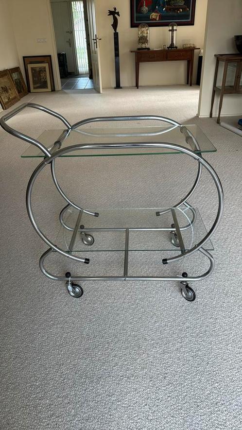 Art deco trolley serveer wagen jaren 50, Antiek en Kunst, Antiek | Meubels | Tafels, Ophalen