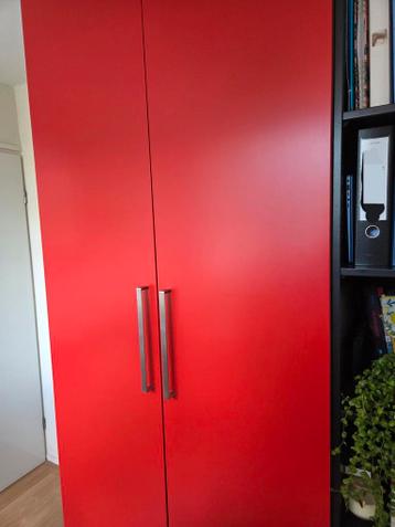 2x IKEA PAX deuren rood | Goede staat, met handgrepen - afbeelding 3