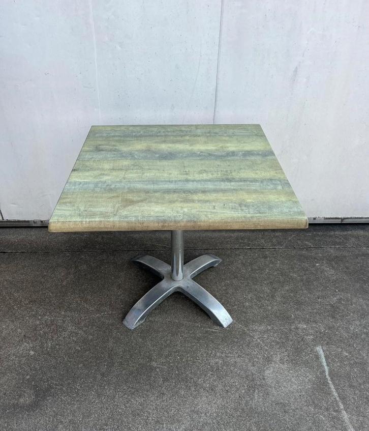 10 stuks horeca restaurant Terras tafels werzalit 70x70 cm, Tuin en Terras, Tuinmeubel-accessoires, Zo goed als nieuw, Ophalen