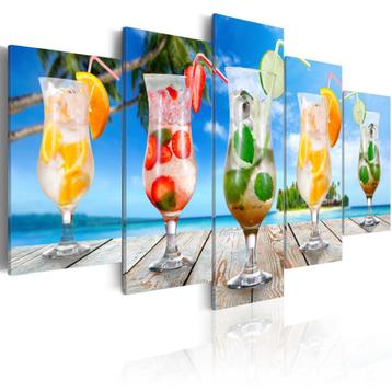 527 Cocktails XXL 5 Luik Canvas Schilderij 200x100cm Nieuw beschikbaar voor biedingen