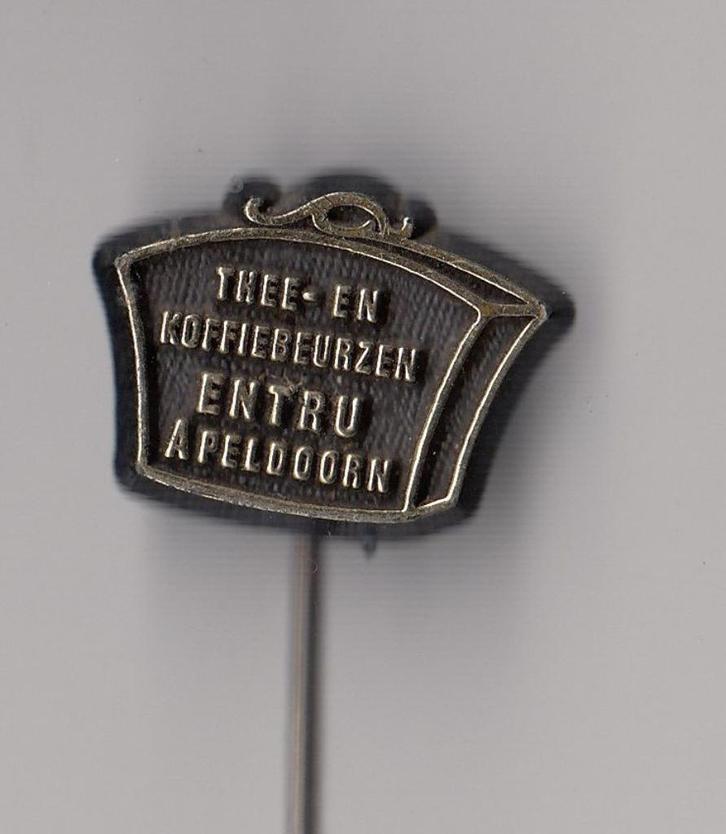 Apeldoorn Entru Thee en Koffie Beurzen speldje, Verzamelen, Speldjes, Pins en Buttons, Gebruikt, Speldje of Pin, Overige onderwerpen