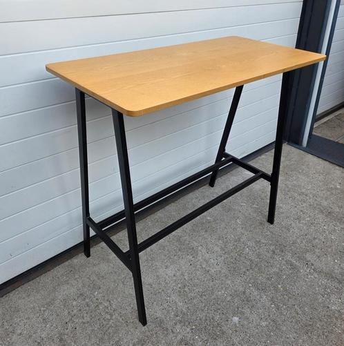 4 x bartafels hout metaal bar tafels statafels cafe horeca, Huis en Inrichting, Barren, Zo goed als nieuw, Ophalen of Verzenden