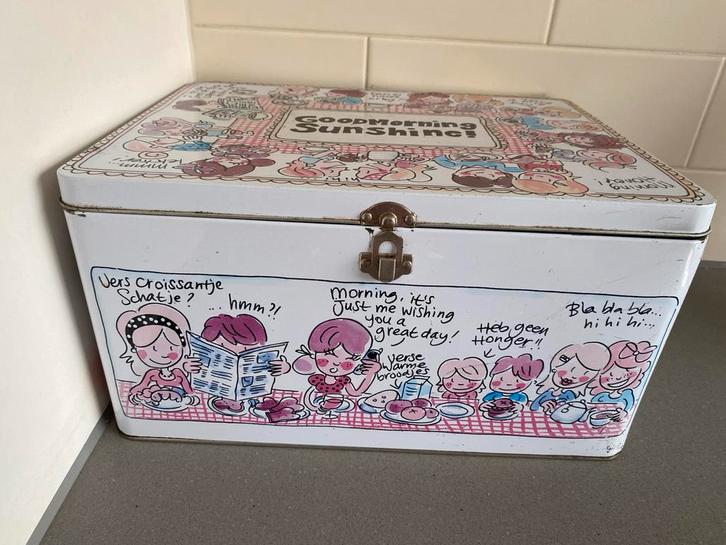 Blonde Broodtrommel - Vintage, Huis en Inrichting, Woonaccessoires | Kisten, Gebruikt, Minder dan 50 cm, Minder dan 50 cm, Minder dan 50 cm