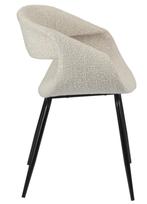 Eetkamerstoel Whale | Wit, Huis en Inrichting, Stoelen, Japandi, Wit, Ophalen of Verzenden, Metaal
