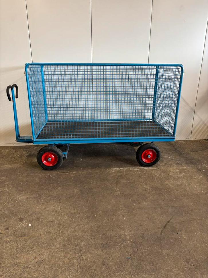 Fetra handtrekwagen / trekkar / magazijnwagen / transpotkar, Doe-het-zelf en Verbouw, Transportwagens, Gebruikt, Transportkar