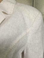 D556 maat L=40/42: linnen jasje wit blazer colbert: Ateuer, Kleding | Dames, Maat 38/40 (M), Wit, Ophalen of Verzenden, Zo goed als nieuw