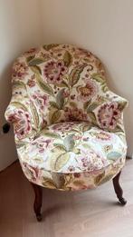 Elegant gestoffeerd antiek stoeltje fauteuiltje, Huis en Inrichting, Ophalen of Verzenden, Zo goed als nieuw