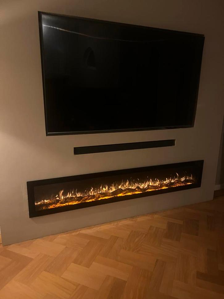 ZGAN Vuursfeerhaard Monaco 183cm - Sfeervolle Haard, Huis en Inrichting, Haarden, Zo goed als nieuw, Elektrische haard, Ophalen