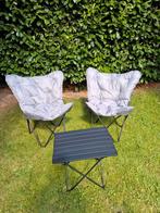 Camping Vouwstoelen Set met Tafeltje, Caravans en Kamperen, Ophalen, Zo goed als nieuw, Campingstoel
