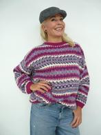 *Abfab Vintage Kleurrijke Wollen Trui L*, Ophalen of Verzenden, Zo goed als nieuw, Maat 42/44 (L), Paars