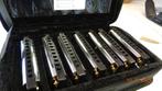 Blues harmonica set ( 7 stuks), C-mondharmonica, Ophalen of Verzenden, Zo goed als nieuw, Met koffer of doosje