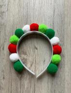 Haarband pompom rood/wit/groen, Ophalen of Verzenden, Nieuw