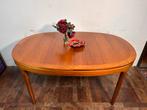 Gratis bezorging!Mid Century Retro Teak Ovale Eettafel 1960, Huis en Inrichting, Tafels | Eettafels, 200 cm of meer, Mid century retro vintage teak uitschuifbare eettafel 1960