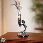 Antieke verzilverde vaasje /bougeoir /  kandelaar cherubijn, Ophalen of Verzenden