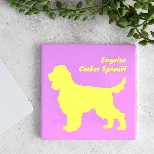Tegeltje met Tekst | Engelse Cocker Spaniël | Honden | Pups, Huis en Inrichting, Woonaccessoires | Tekstborden en Spreuken, Nieuw