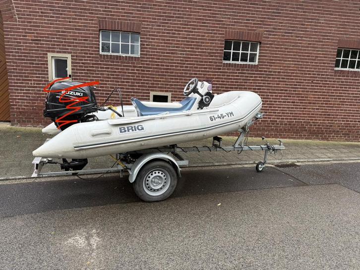 Brig rib met jockey seat eventueel met trailer! LEK!, Watersport en Boten, Rubberboten, Zo goed als nieuw, Overige merken, Overige materialen