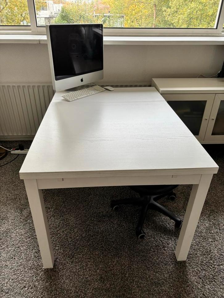Uitschuifbare Eettafel/Bureau - 3-delig, Huis en Inrichting, Tafels | Eettafels, Zo goed als nieuw, 50 tot 100 cm, Rechthoekig
