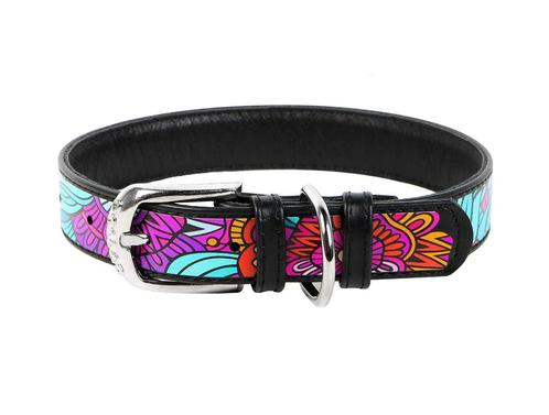 WAUDOG Summer Lederen Halsband Zwart Nek 46-60 cm KOOPJE!!!, Dieren en Toebehoren, Hondenhalsbanden en Penningen, Nieuw, Handgemaakt