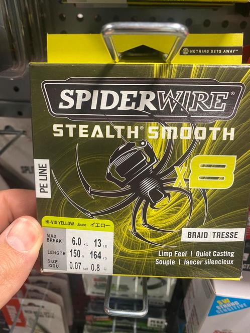 Spiderwire Stealth Smooth x8 gevlochtenlijn diverse diktes, Watersport en Boten, Hengelsport | Roofvissen, Nieuw, Vislijn, Ophalen of Verzenden