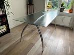 Glazen tafel, Huis en Inrichting, Tafels | Salontafels, Ophalen, 50 tot 75 cm, 50 tot 100 cm, Zo goed als nieuw