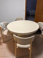 Nette keukentafel beige betonlook 120 cm, Huis en Inrichting, Tafels | Eettafels, Ophalen, Zo goed als nieuw, Rond, 100 tot 150 cm