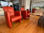 2 leren Vinci design stoelen van Jori/ Belgium, Huis en Inrichting, Fauteuils, Ophalen, Gebruikt, 50 tot 75 cm, Leer