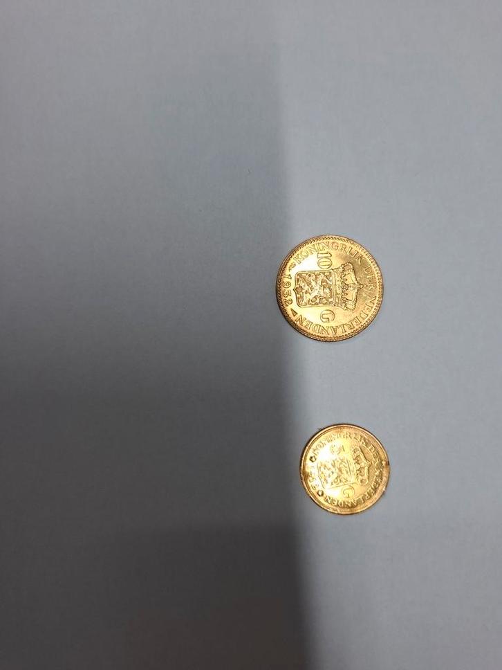 Gouden 10 & 5 Gulden Wilhelmina (1932 & 1912), Postzegels en Munten, Munten | Nederland, Ophalen of Verzenden