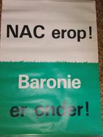 Bijzondere poster jaren 80 van Baronie en NAC, Ophalen of Verzenden, Zo goed als nieuw, NAC Breda, Poster, Plaatje of Sticker