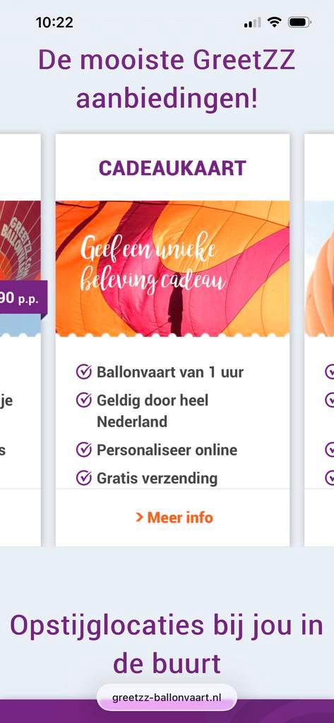 Ballonvaart tickets voor Sinterklaas of Kerst?, Tickets en Kaartjes, Kortingen en Cadeaubonnen, Twee personen, Overige soorten