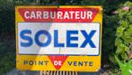 Emaille bord Solex. Dubbelzijdig., Verzamelen, Ophalen, Gebruikt, Reclamebord
