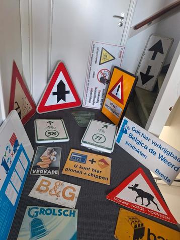 Oude Reclame- en Verkeersborden Collectie beschikbaar voor biedingen