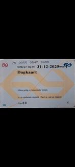 2 stuks dagkaart , 50 euro per 1 , 1e klaas, Tickets en Kaartjes, Twee personen, Trein, Met bestemming of datum