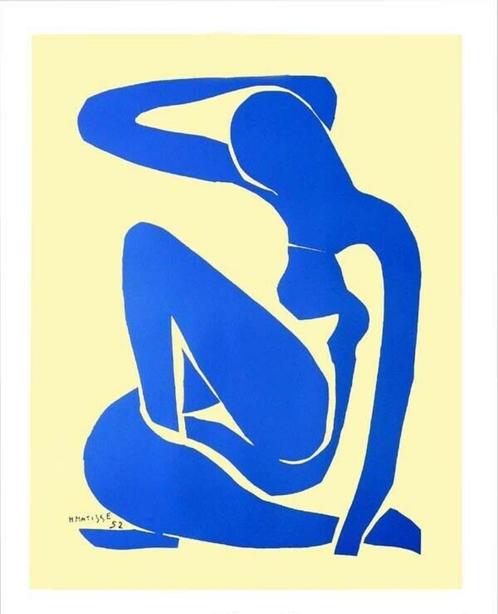 Henri É B Matisse(1869)Kleur Offset Litho" Blue Nude " Ges G, Antiek en Kunst, Kunst | Litho's en Zeefdrukken, Ophalen of Verzenden