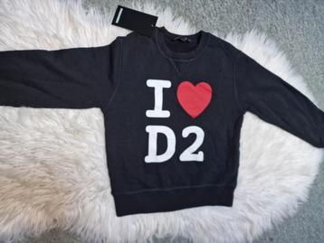 Dsquared2 Trui Zwart Maat 128 Jongen Meisje Nieuw beschikbaar voor biedingen