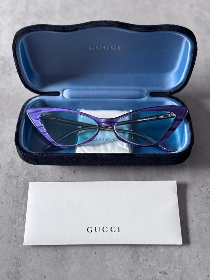 Gucci Cat Eye Zonnebril GG0708S Violet, Sieraden, Tassen en Uiterlijk, Zonnebrillen en Brillen | Dames, Nieuw, Zonnebril, Overige merken