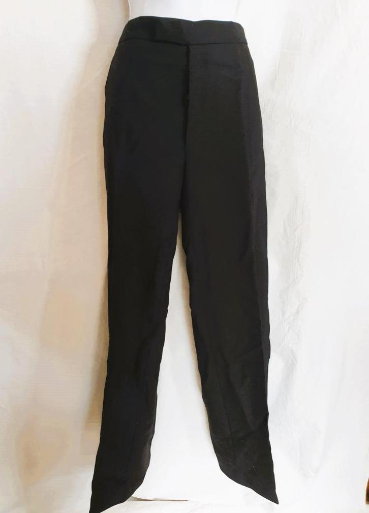 Nette zwarte heren pantalon, zuiver scheerwol. Mt M, Kleding | Heren, Broeken en Pantalons, Zo goed als nieuw, Maat 48/50 (M)