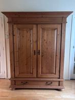 Massief grenen kast linnenkast 195x138x57 cm met grote lade, Antiek en Kunst, Antiek | Meubels | Kasten, Ophalen