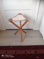 Vintage Houten 3-poots vouwstoel/krukje, Ophalen of Verzenden