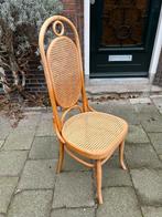 Vintage Thonet stijl stoel ‘Long John/Lamge Jan’ webbing, Gebruikt, Bruin, Thonet, Ophalen of Verzenden