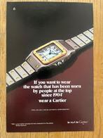 Cartier horloges originele advertenties diverse Santos, Ophalen of Verzenden, Gebruikt, Overige typen