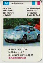 Kw469 autokaartje 8d alpine renault, Ophalen of Verzenden, Zo goed als nieuw, Auto's