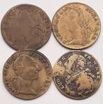 4X Antieke Munt Lodewijk XIV 1799 Louis XV Optimo Principi, Postzegels en Munten, Ophalen of Verzenden