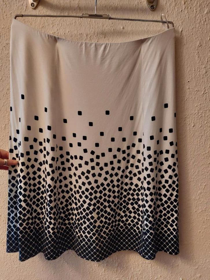 Blauw-witte rok van David Nieper- maat 46, Kleding | Dames, Rokken, Gedragen, Maat 46/48 (XL) of groter, Blauw, Ophalen of Verzenden