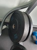 Rubberen halterschijven musclepower 2×25 kg(50mm), Sport en Fitness, Halterschijven, Ophalen of Verzenden