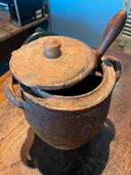 Oude voorraad pot met deksel., Antiek en Kunst, Curiosa en Brocante, Ophalen of Verzenden