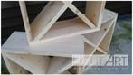 Wijnrek / wandrek van steigerhout voor wijn!, Huis en Inrichting, Woonaccessoires | Wijnrekken, 5 tot 15 flessen, Hoeves, Info@hout-art.nl